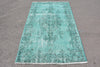 Aqua Blue Over-Dyed Vintage Rug 4' x 7' - touchGOODS