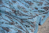 Blue Pattern Over-Dyed Vintage Runner 39" x 78" - touchGOODS