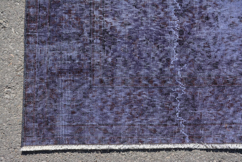 Violet Pattern Over-Dyed Vintage Rug 5' x 8'6" - touchGOODS
