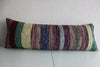 Extra Long Vintage Rag Rug Lumbar Pillow 16 x 48 | touchGOODS