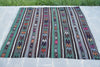 Vintage Handmade Turkish Kilim Area Rug 58" x 54" | touchGOODS