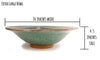 Flared 14” Bowl with Glass with Green and Copper- XLarge - touchGOODS
