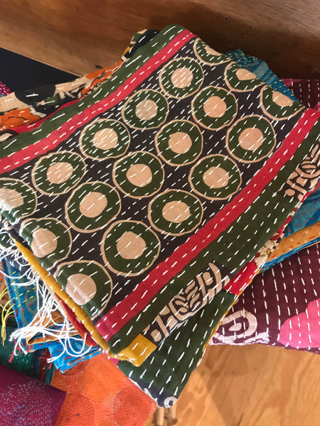 Assorted Vintage Cotton Kantha Scarves | touchGOODS