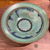 Flared 16" Bowl with Copper and Blue Accents- Jumbo - touchGOODS