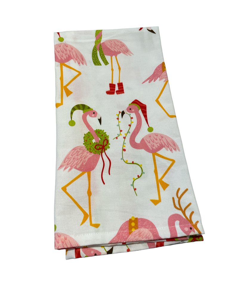 Festive Flamingos Dish Towel - touchGOODS