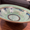 Flared 16" Bowl with Copper and Blue Accents- Jumbo - touchGOODS