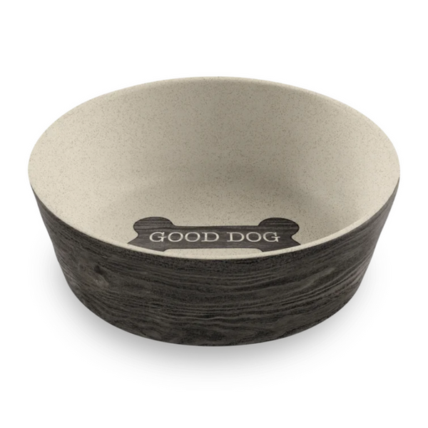 Blackened Wood Melamine Dog Bowl - touchGOODS