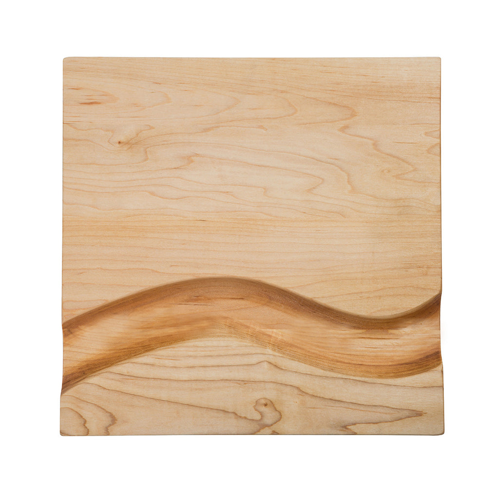 Maple Square Cheese Board with Cracker Groove - touchGOODS