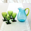 Acrylic Pitcher in Turquoise with Green Handle - touchGOODS