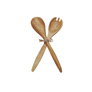 Acacia Wood  Fork & Spoon Serving Set - touchGOODS