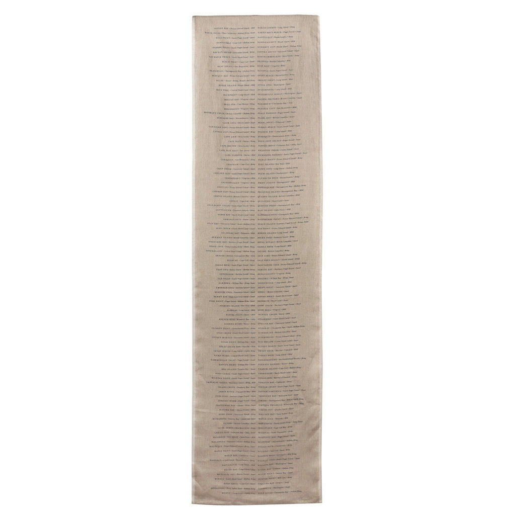 North American Oysters Table Runner, Natural - touchGOODS