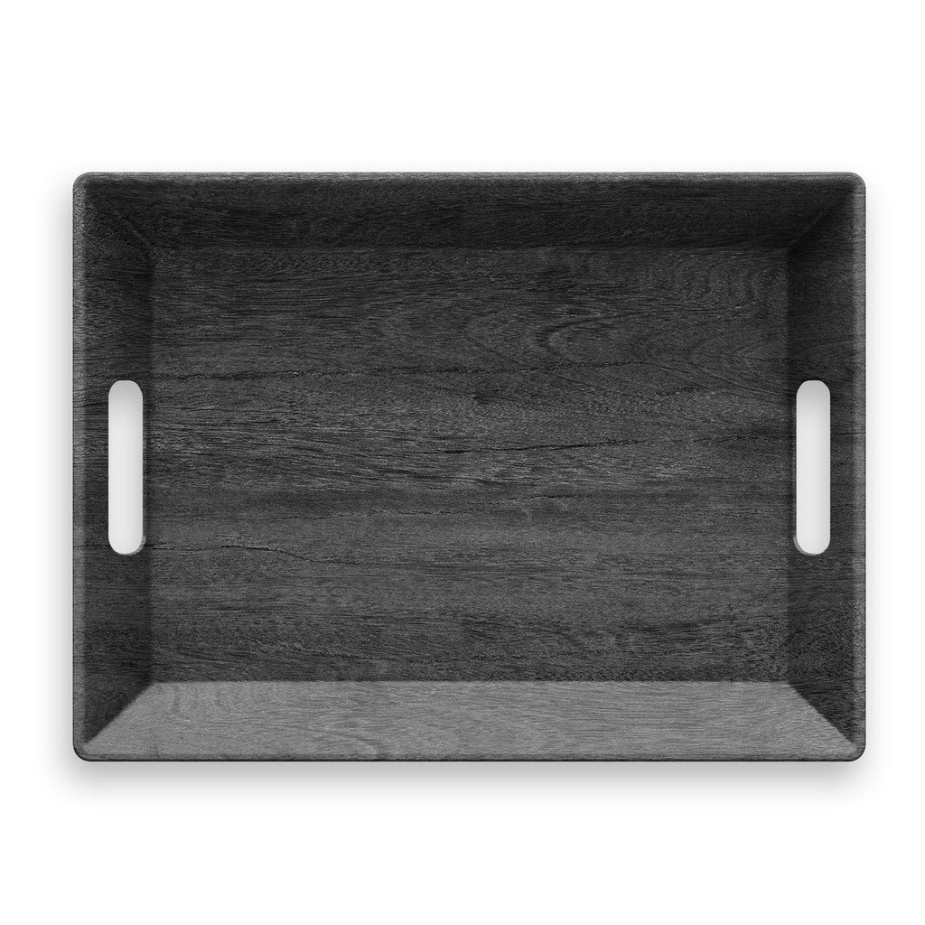 Faux Real Blackened Wood Serving Tray, 19.5 x 14.5" - touchGOODS