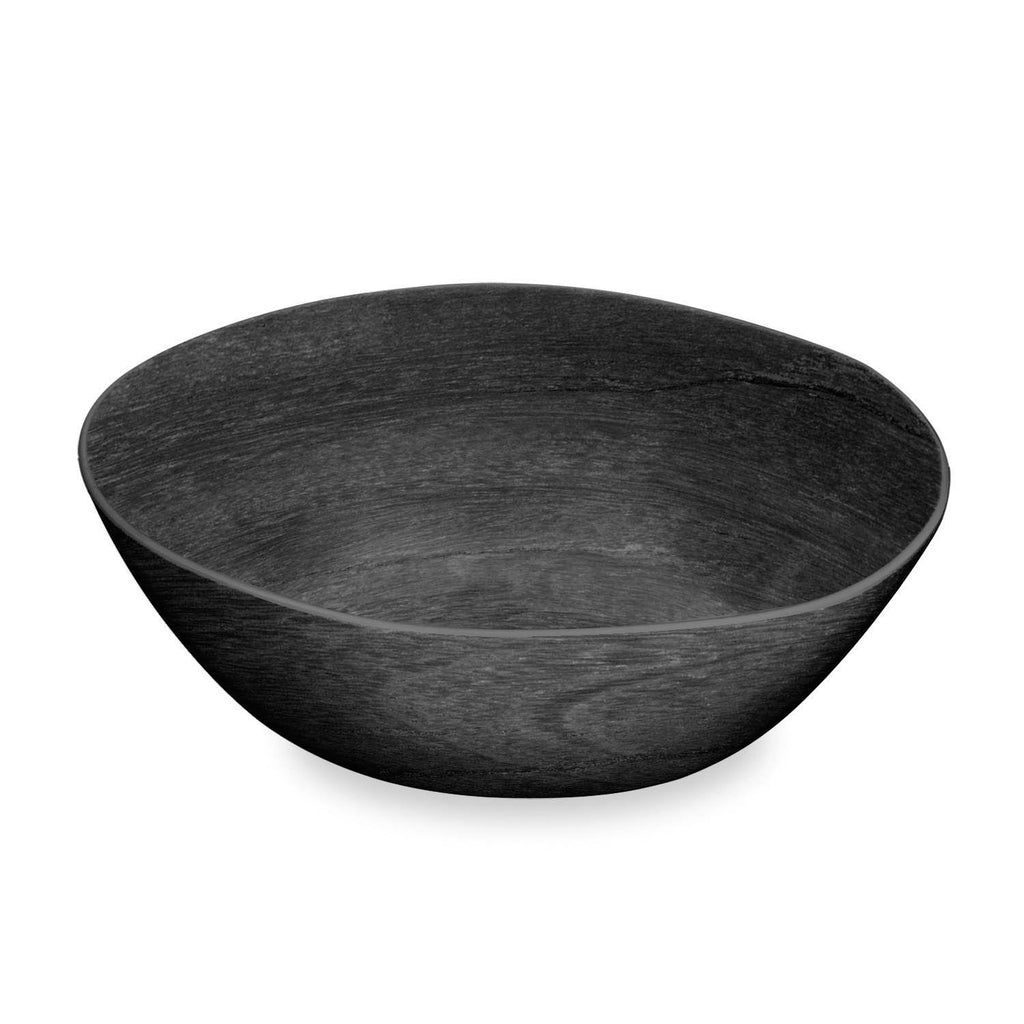Faux Real Blackened Wood Serve Bowl, 12" - touchGOODS