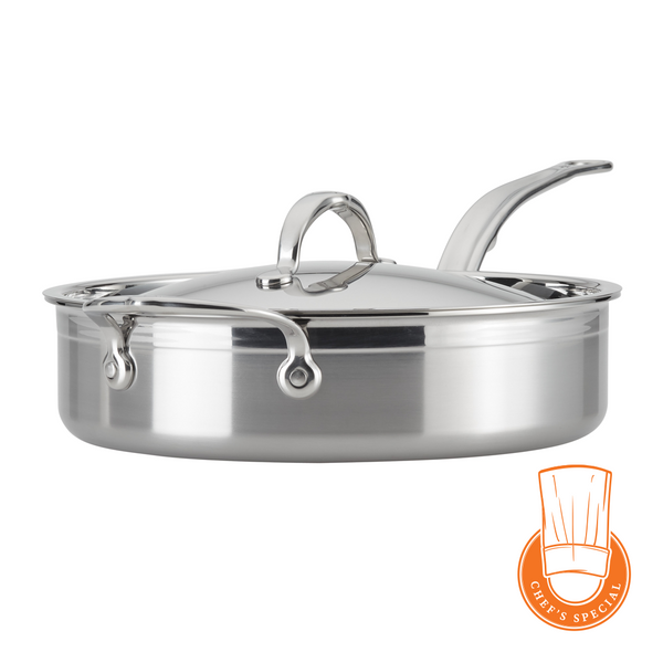 ProBond Professional Clad Stainless Steel Sauté Pans with Lid - touchGOODS