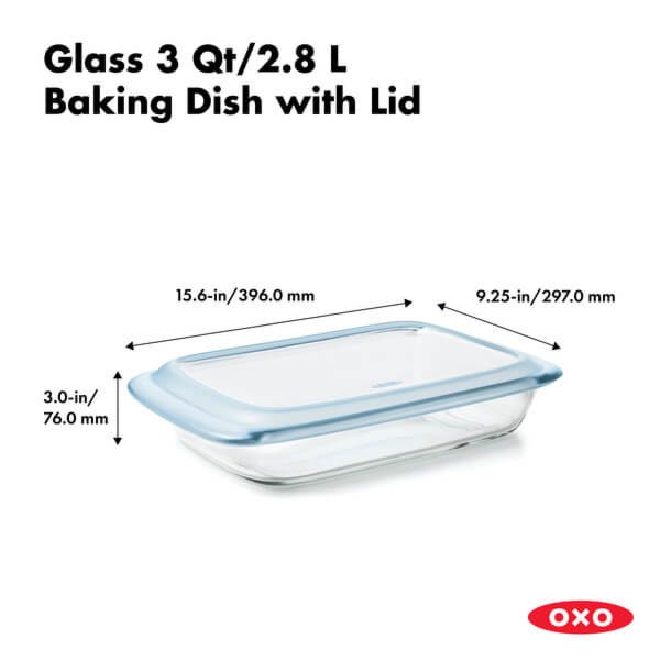 Glass Baking Dish with Lid (3.0 Qt) - touchGOODS