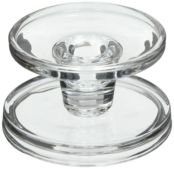 bobbin reversible glass candle holder - clear - touchGOODS