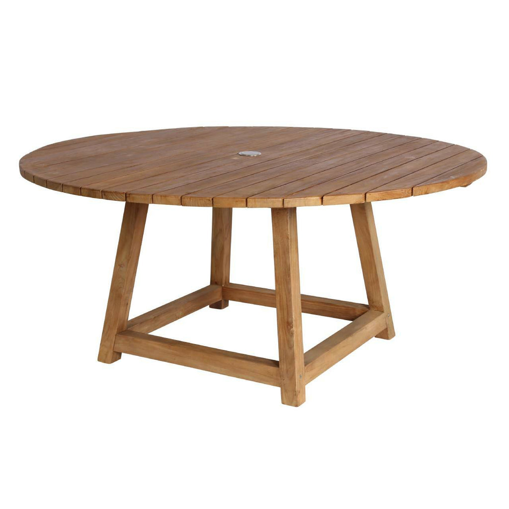 George Outdoor Teak Round Table 63 in - touchGOODS
