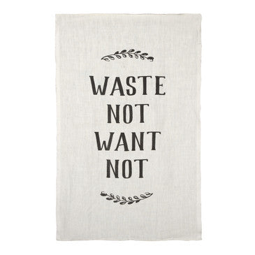 Waste Not, Want Not Pure Linen Tea Towel - touchGOODS