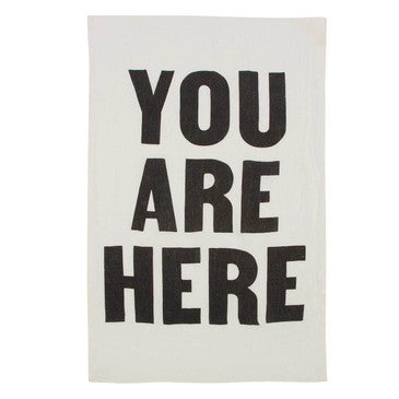 You Are Here Pure Linen Tea Towel - touchGOODS
