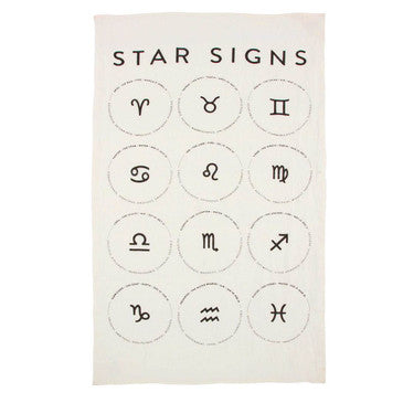 Star Signs Pure Linen Tea Towel - touchGOODS