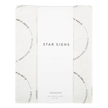 Star Signs Pure Linen Tea Towel - touchGOODS