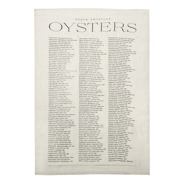 North American Oysters Pure Linen Tea Towel - touchGOODS