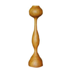 Modern Teak Wood "Mayfair" Candle Holder - 10.5" - touchGOODS